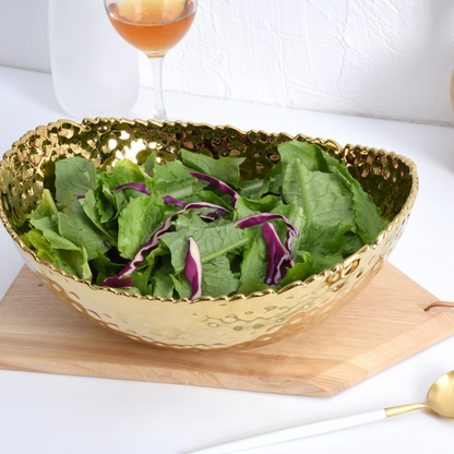 Large Gold Porcelain Bowl