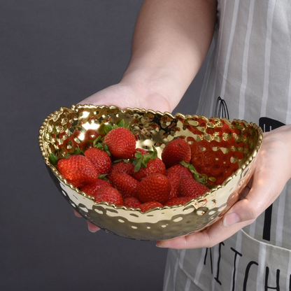 Medium Gold Porcelain Bowl