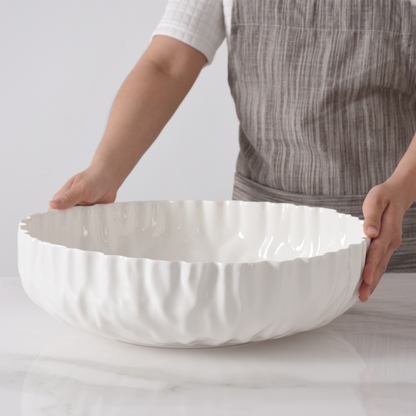 Wavy Extra Large Porcelain Bowl